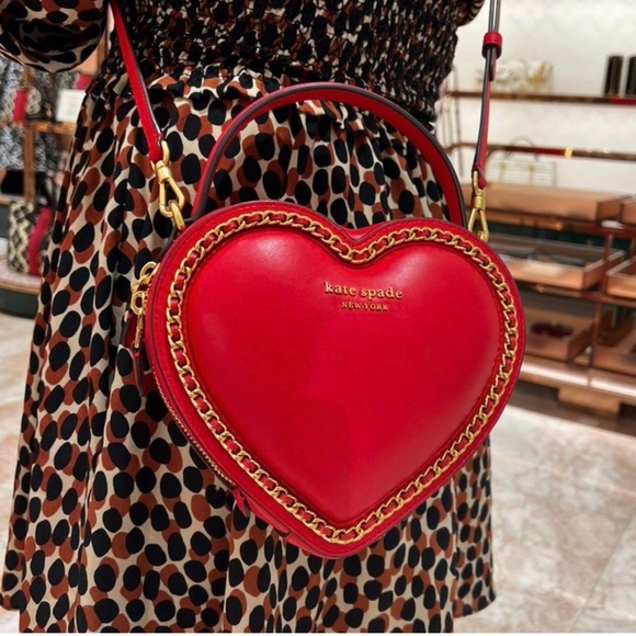 Kate Spade Heart-Shaped Red Mini Bag - Picture 2 of 10